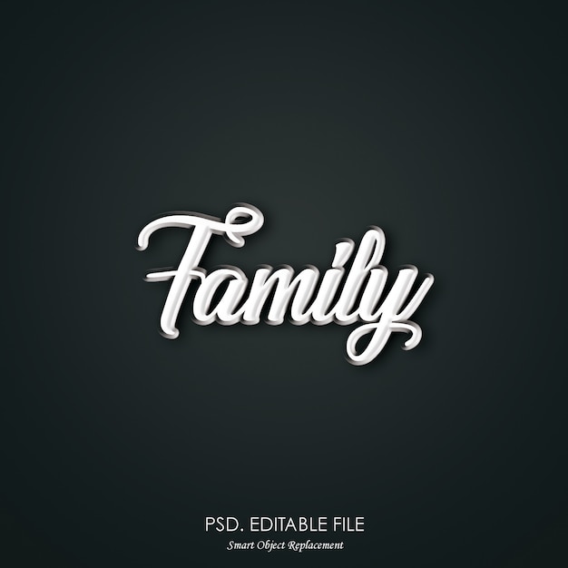 Family text effect style