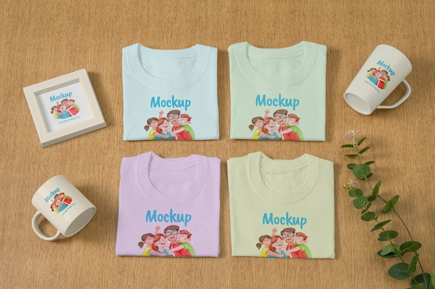 Family tshirt mockup design