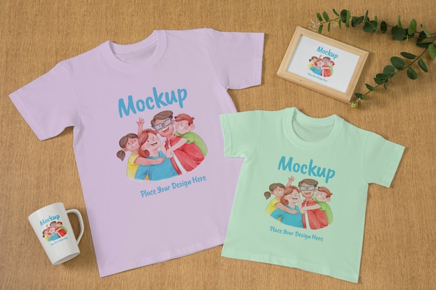 Family tshirt mockup design