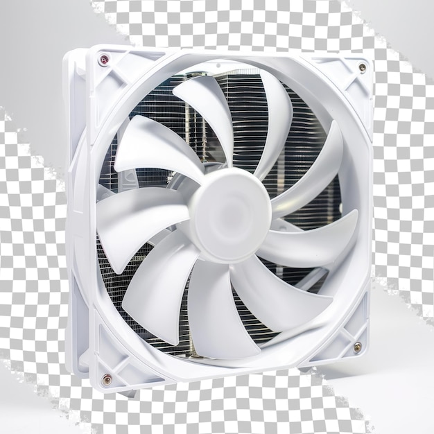 a fan that is on a white background with a black and white checkered pattern