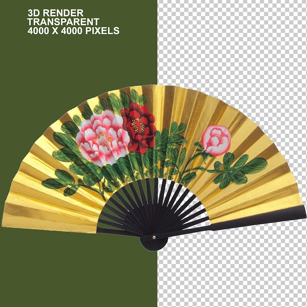 PSD a fan with a picture of a design that says  3d