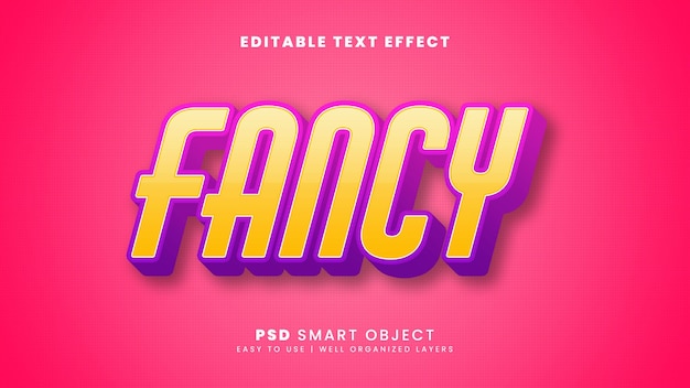 Fancy 3d editable text effect template