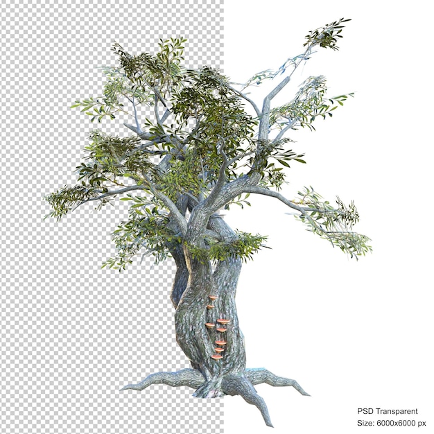 Fantastic tree isolated 3d render