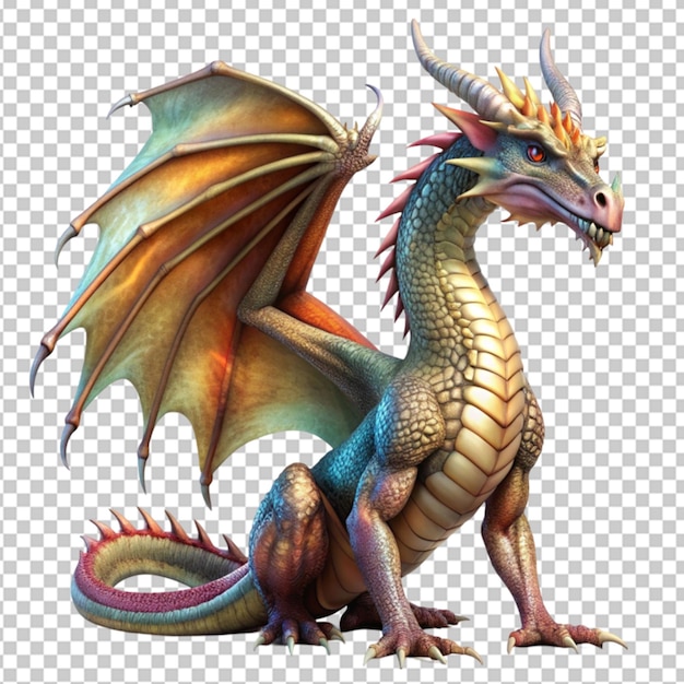 fantasy dragon on transparent background