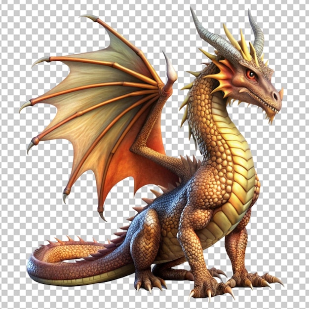 fantasy dragon on transparent background