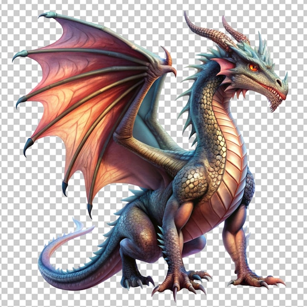 fantasy dragon on transparent background