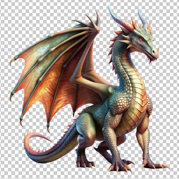 fantasy dragon on transparent background