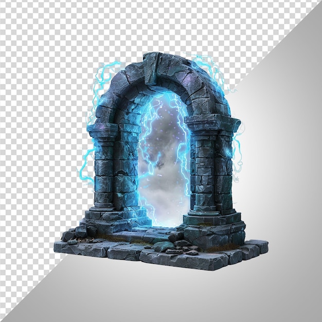 PSD fantasy stone portal png