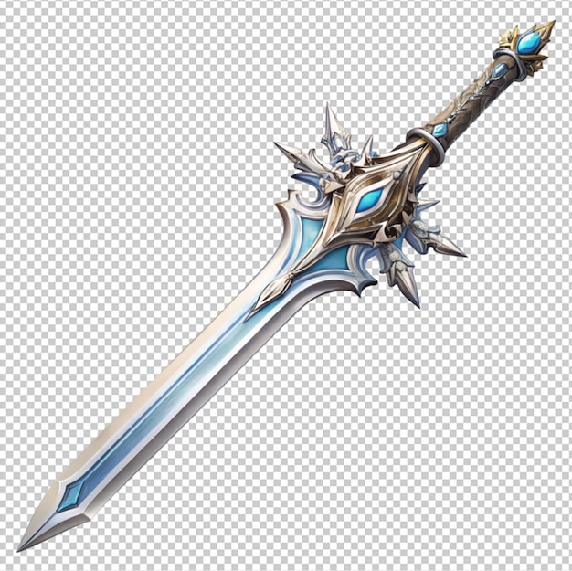 PSD fantasy sword weapon blade sward isolated on transparent background