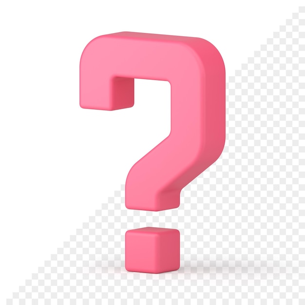 FAQ question mark pink isometric quick tips attention information solving problem 3d icon