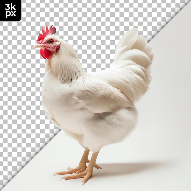 Farm Chicken Isolated on Transparent Background