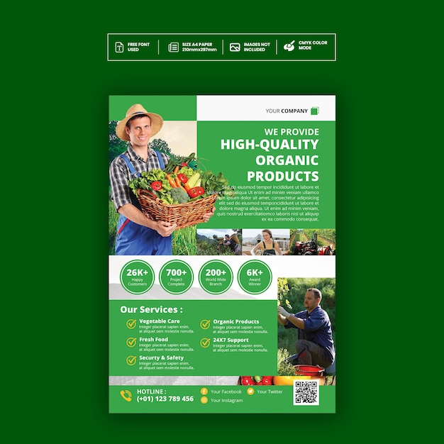 Farmer Market Flyer Poster Template