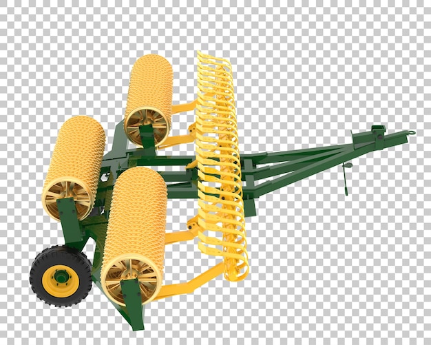 PSD farming tool for tractor on transparent background 3d rendering illustration