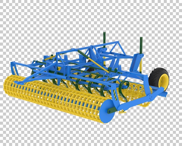 PSD farming tool for tractor on transparent background 3d rendering illustration