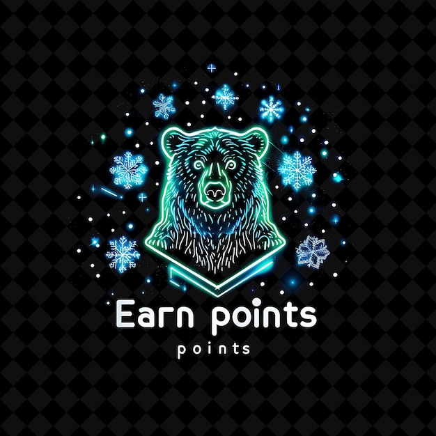 PSD fascinating aurora borealis effect of earn points text with png y2k decorative sale post designs