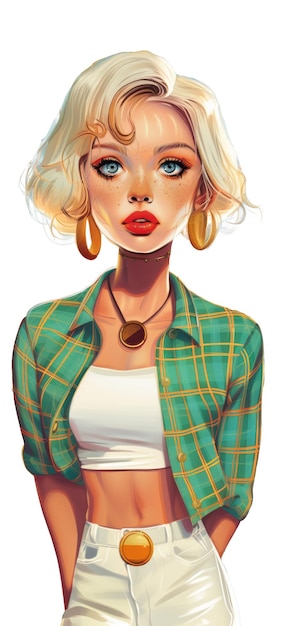 fashion character stylish illustration look