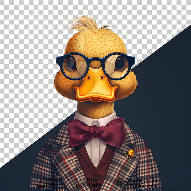 fashion duck on dark background include png file