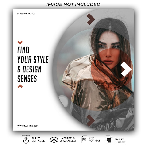 PSD fashion flyer social media post flyer template