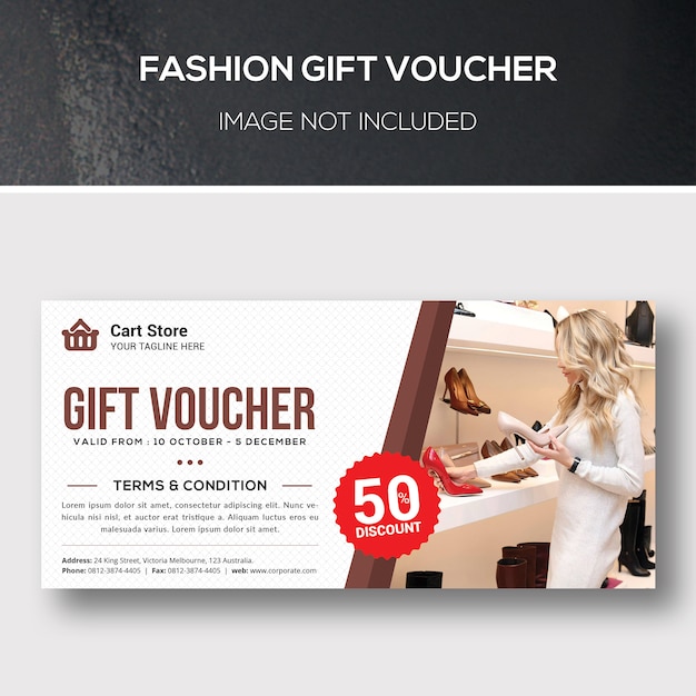 Fashion Gift Voucher template