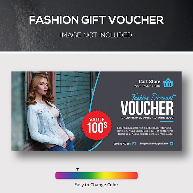 Fashion Gift Voucher template