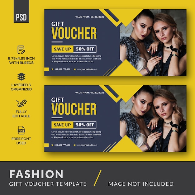 Fashion Gift Voucher template