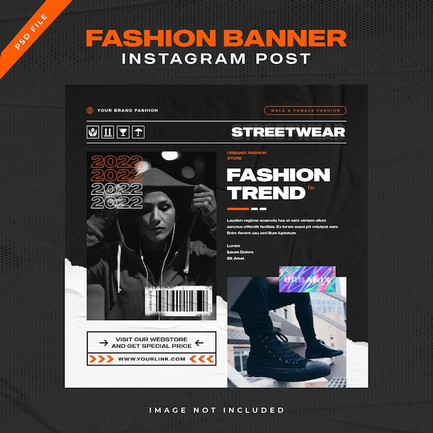 Fashion Instagram post template design