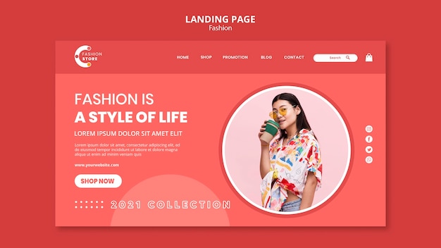 Fashion landing page design