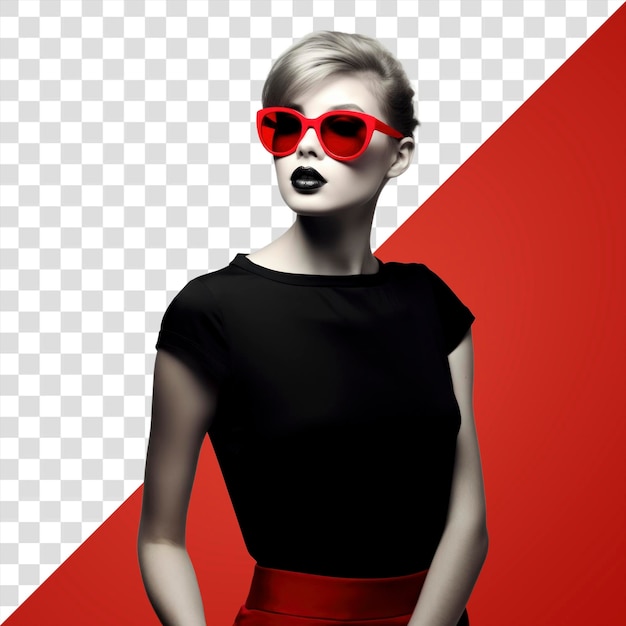 PSD fashion model girl sunglasses portrait adult