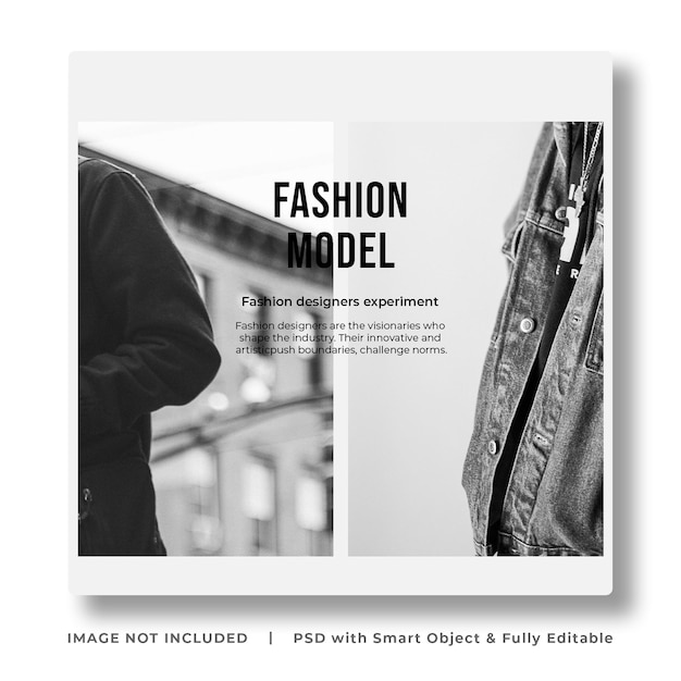 Fashion model social media post banner template