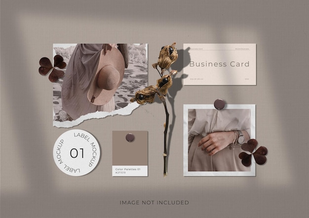 Fashion photo frames moodboard mockup