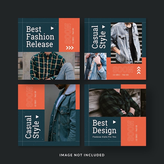 PSD fashion promotion instagram post or banner template