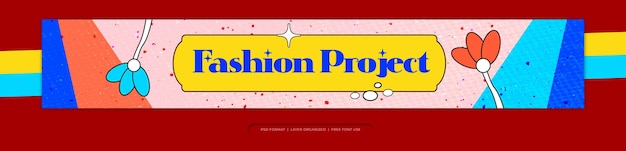 Fashion retro youtube cover template