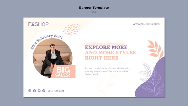 Fashion sale banner template