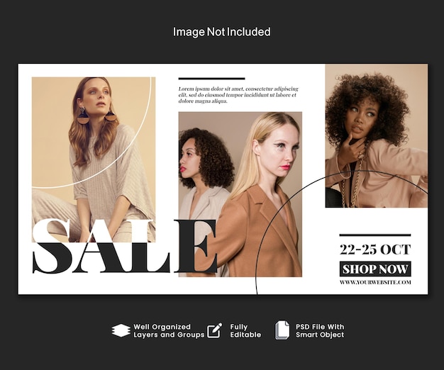 PSD fashion sale banner template