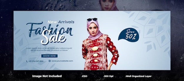 Fashion Sale Facebook Cover Post Template