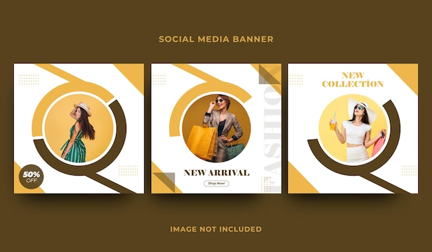 Fashion sale instagram post and social media banner template