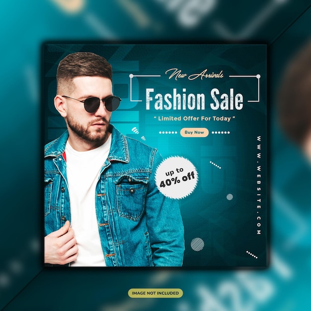 Fashion sale instagram and Social Media Post template design