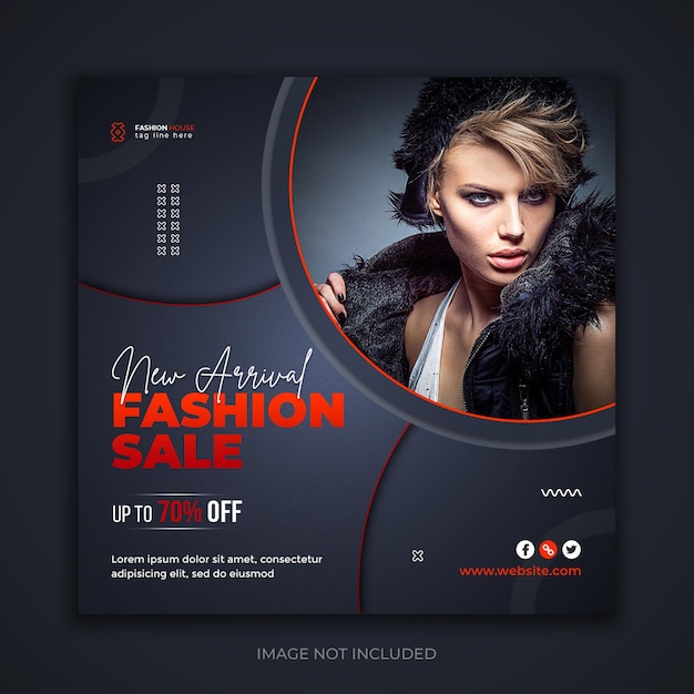 Fashion sale instagram social media post template