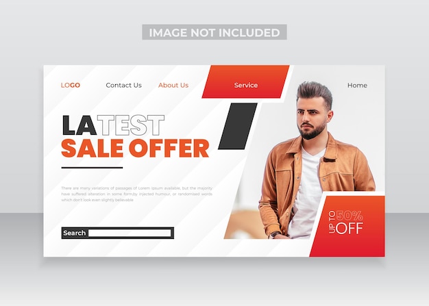 Fashion Sale Landing Page Design and Web Header Design