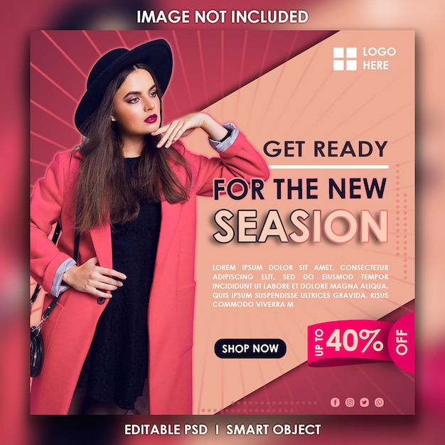 Fashion sale poster template Fashion Flyer Template New season fashion sale template