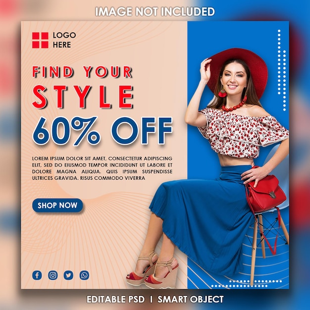 Fashion sale poster template Fashion Flyer Template New season fashion sale template