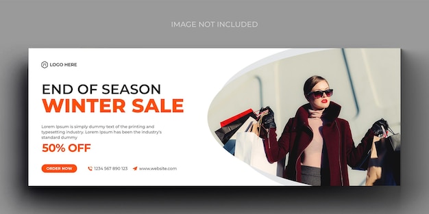 Fashion sale social media banner and facebook cover photo design template