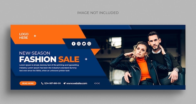 Fashion sale social media banner or social media template