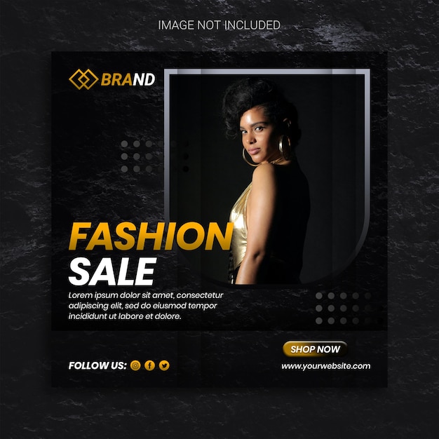 Fashion sale social media banner or social media template