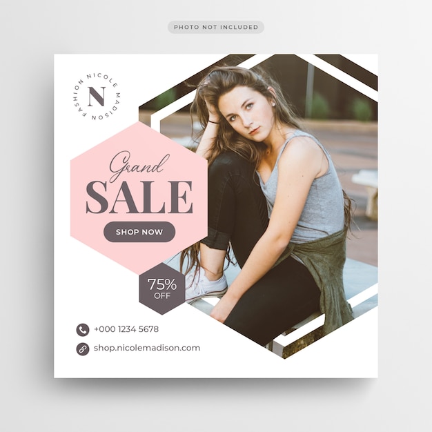 Fashion Sale Social Media Banner or Square Flyer 