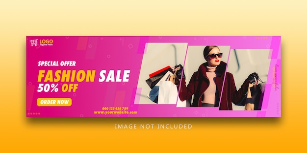 Fashion sale social media banner template