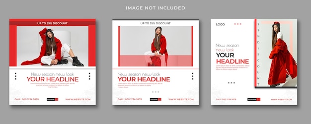 Fashion sale social media banner template