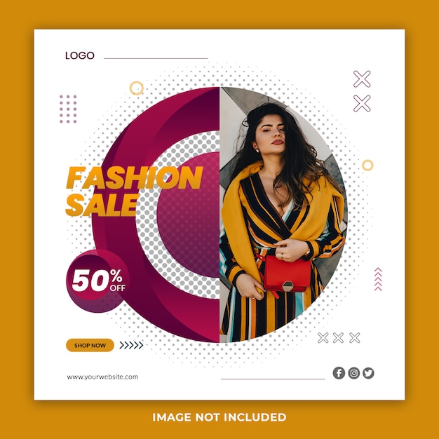 Fashion sale social media banner