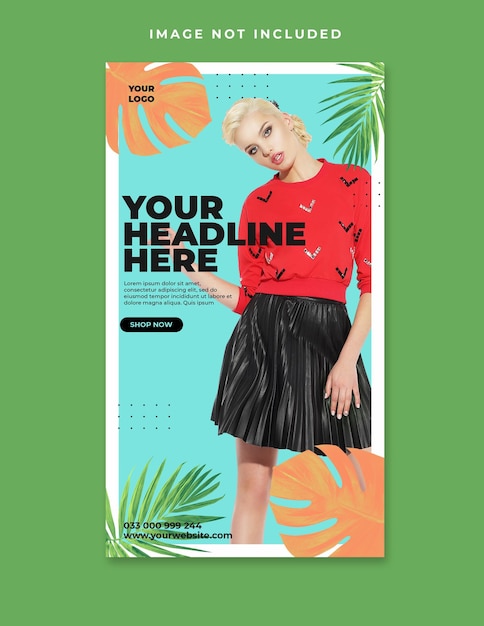 Fashion sale social media instagram post template