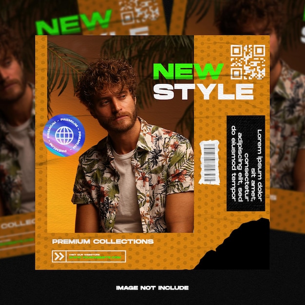 Fashion sale social media instagram post template